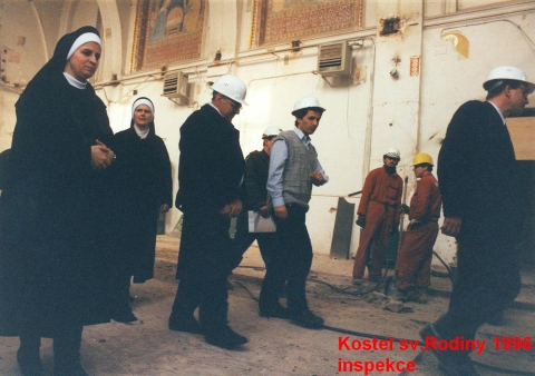 Kostel Sv. Rodiny, inspekce, rok 1996