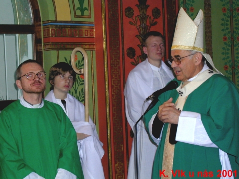Pan kardinál Miloslav Vlk na návštěvě v naší farnosti