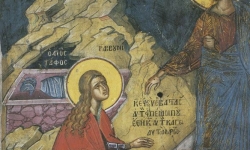 1. neděle velikonoční, Kristus a Marie Magdalská u prázdného hrobu