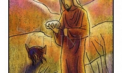 Kristus na poušti, březen 2022 (zdroj: Pinterest.com)